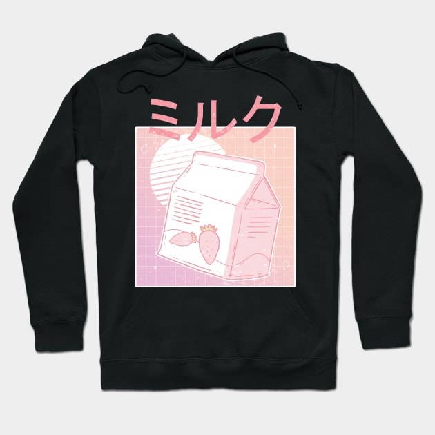 Japanese Strawberry Milk Hoodie by Noveldesigns